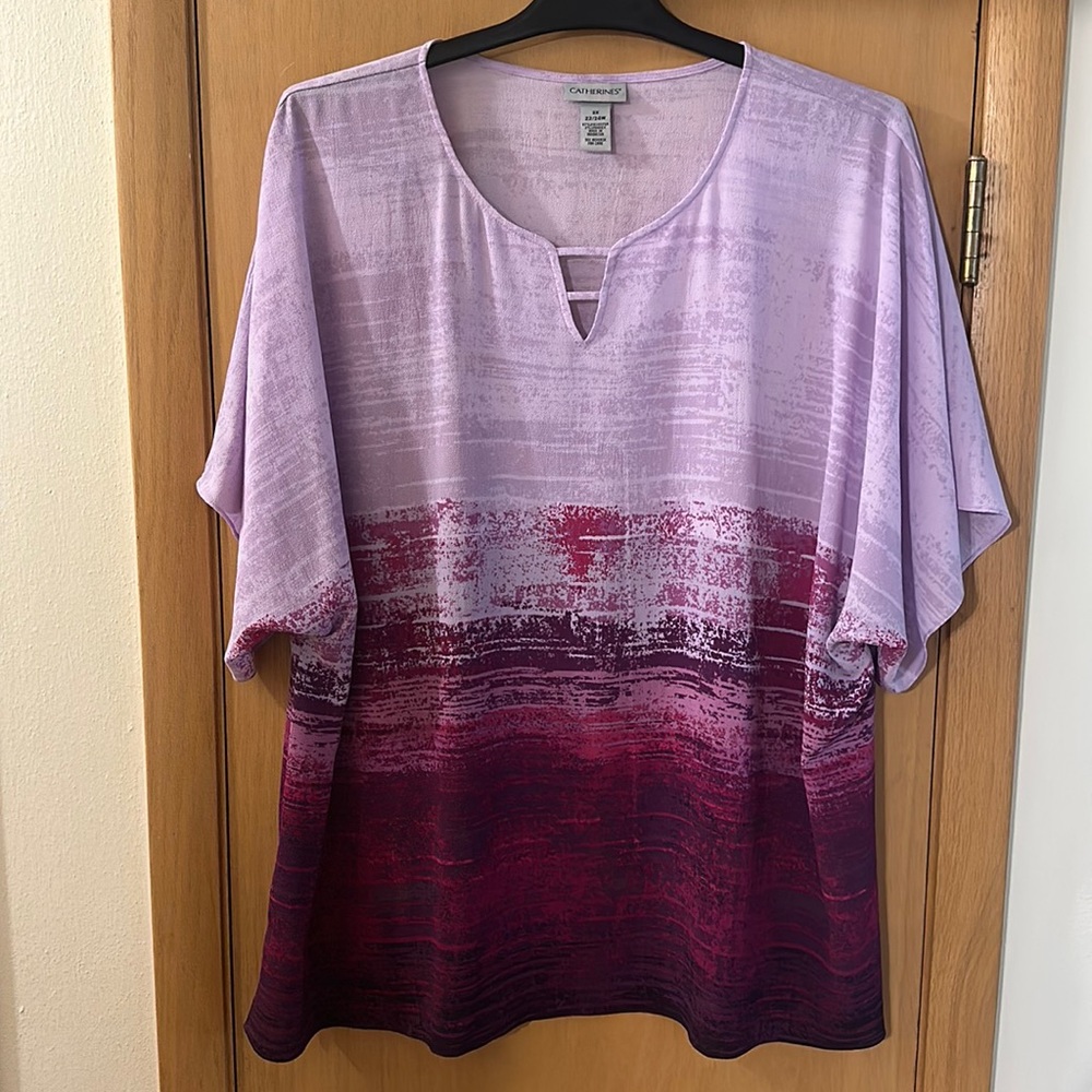 Catherines Lavender and Burgundy Blouse